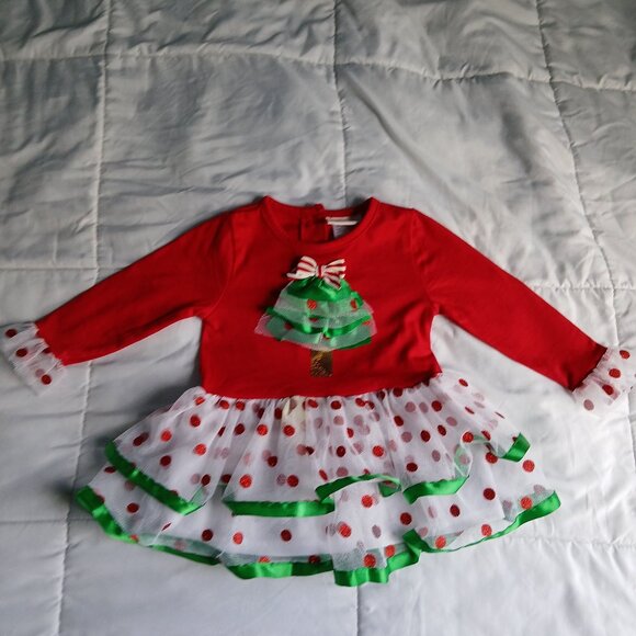 Little Lass Baby Girl Christmas Dress size 18Months - Picture 1 of 5